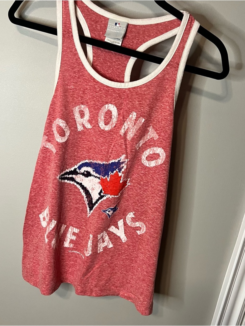 Majestic Red Toronto Blue Jays Tank with White Trim